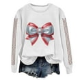 thumbnail image 6 of Godom Womens Baseball Sweatshirt Long Sleeve Casual Athletic Loose Pullover Sweatshirts, 6 of 7