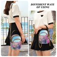 thumbnail image 7 of YAZAOO Cross Body Fashion Shoulder Waist Purse Bags Blooming Pink Rose Garden Pocket Handbags, 7 of 7