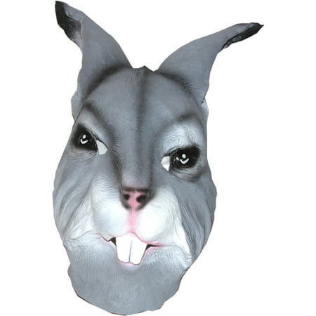 Lifelike Grey Rabbit Mask Adult Halloween Costumes