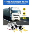 thumbnail image 4 of Train Air Horn for Truck Car, 12V/24V 600db Dual-Tone Electric Horn Kit with Air Compressor, Loud Dual Trumpet Horn for Trucks, Cars, Motorcycles, Boats, 4 of 7
