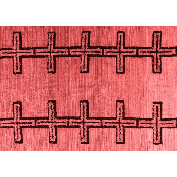 Ahgly Company Machine Washable Indoor Rectangle Southwestern Red Country Area Rugs, 5' x 7'