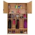 thumbnail image 4 of Tot Mate School Age Floor Locker with 10 Cubbies & Locking Cabinet, Maple, 46"W x 15"D x 71.5"H, RTA, 4 of 8