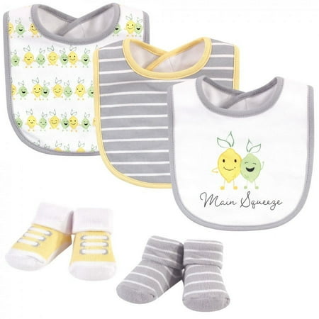 UPC: 0660168561821 | Hudson Baby Infant Cotton Bib and Sock Set 5pk  Main Squeeze  One Size
