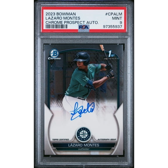 2023 Bowman Chrome Prospect Autograph Lazaro Montes #CPALM PSA 9
