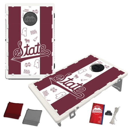 Mississippi State University Heritage Baggo Bean Bag Toss Portable 2x3 Cornhole Game