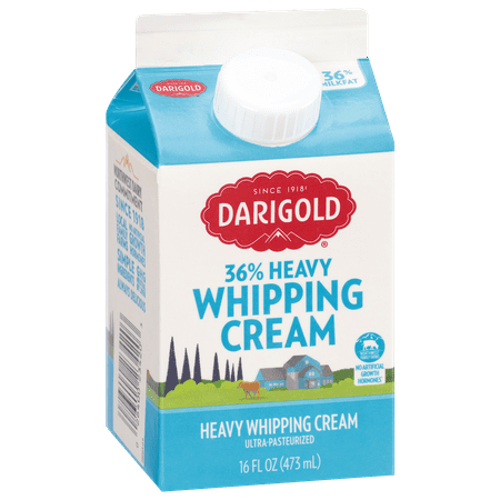 Darigold Heavy Whipping Cream, 1 Pint, 16 fl oz Carton, Refrigerated