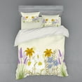 thumbnail image 2 of Ambesonne Floral Bedding Set 3 Pcs, Blooming Spring Wildflowers, Twin XL, Eggshell and Multicolor, 2 of 3