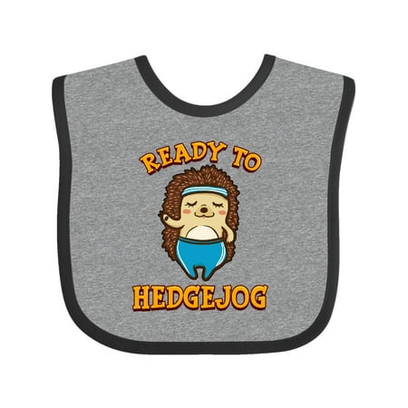 

Inktastic Jogging Running Hedgehog Fitness Gift Baby Girl Bib