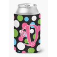 thumbnail image 1 of Monograma inicial de la letra D - Polkadots y Pink Can o Bottle Drink Insulator Hugger Caroline's Treasures CJ1038-DCC, 1 of 1