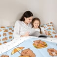 thumbnail image 4 of Erosebridal Cartoon Capybara 7-Piece Bedding Comforter Set,Cute Animal Print King Bedding Sets For Kids Reversible, 4 of 7