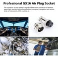 thumbnail image 2 of nipocaio Gx16 Aviation Plug Socket 2 Pin Screw Type Male Female Metal Aviation Wire Connector(silver)(1pcs), 2 of 5