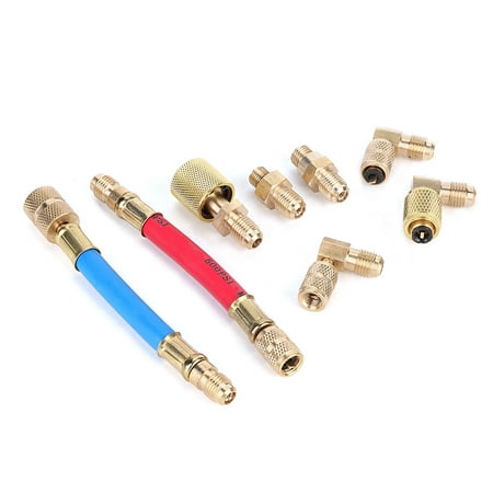 

8pcs/Set Air Conditioning Refrigeration R-12A/C Connector Adapter Hoses R134A R12