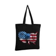 thumbnail image 2 of Awkward Styles American Flag Elephant Canvas Tote Bag Elephant Book Bag Patriotic Gifts for Men and Women USA Elephant Shopping Bag American Flag Reusable Shopper Bag USA Gifts 4th of July Tote Bag, 2 of 5