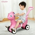 thumbnail image 3 of Gymax Baby Rocking Horse 4 in 1 Kids Ride On Toy Push Car w/ Music, 3 of 10
