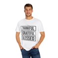 thumbnail image 4 of Novelty Very Thankfully Positiviteness Support Inspiration Humorous Gratefully Delightedly Optimistic Sayings Unisex Garment-Dyed T-shirt, 4 of 4