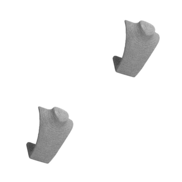 Transemion Linen Made Necklace Holder For Displaying And Protecting Jewelry Prevent Scratching Jewelry Grey M 2Set