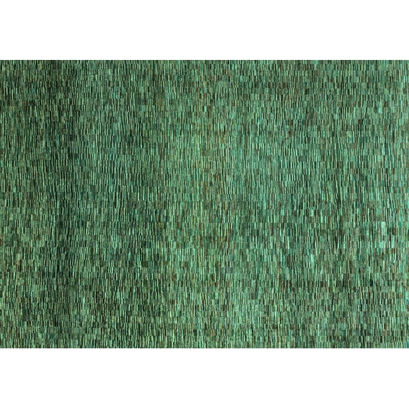 Ahgly Company Indoor Rectangle Abstract Turquoise Blue Modern Area Rugs, 7' x 9'