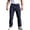 Dark Blue, variant on Multi Patch Pocket Drawstring Elastic Waist Cargo Long Pants for men, Loose Fit Daily Streetwear Trousers