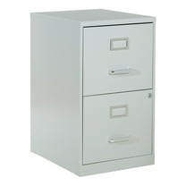 2 Drawer Locking Metal File Cabinet in Gray