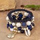 thumbnail image 2 of 4pcs Bohemia Capa Pulsera Cordón de cuentas Set Pulsera elástica, 2 of 5