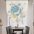 thumbnail image 3 of Blue Turtle Coastal Tie Up Curtains for Windows, Balloon Window Shades, Coral Summer Beach Nautical Ocean Beige Kitchen Window Treatments Roll Up Curtain for Basement/Nursery 52"x45", 3 of 8