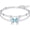 Butterfly C-December, variant on Sterling Silver Blue Opal Sea Turtle Anklet Bracelet for Women, Adjustable 9-11 Inch, Modern Style, Round Shape, Unisex, Silver Metal
