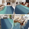 thumbnail image 5 of Teal Blue Ombre Area Rugs 5'x7', Washable Small Throw Rugs for Laundry Room Playroom, Modern Abstract Art Texture Indoor Outdoor Rug Non-Slip Low Pile Carpet Runner Reversible Floor Mats, 5 of 8