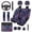 Blue Sea Turtle, variant on Pzuqiu Red Mushroom 14 Pcs Interior Covers Easy Install Front Saddle Blanket Rear Split Bench Cover Steering Wheel Center Console Pad Shoulder Strap Pads Seat Headrest Coasters Keychain