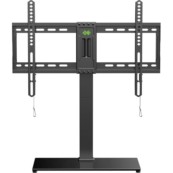 USX MOUNT Universal TV Stand Table Top TV Stand for Most 37-70 inch TVs, Height Adjustable TV Base Stand with Glass Base, Swivel TV Stands Holds up to 99lbs, VESA up to 600X400mm