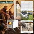 thumbnail image 6 of Hot Tent Stove, Portable Wood Burning Stove with 7 Chimney Pipes, Ideal for Camping, Cooking & Winter Heating, 6 of 6