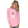 thumbnail image 3 of Breast Cancer No One Fights Alone Women's Long Sleeve T Shirt Brisco Brands S, 3 of 6