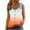Orange 02, variant on DeHolifer Tank Tops for Women Summer V-Neck Button Floral Printed Sleeveless Blouse Loose Lightweight Tank Tops Pink 2XL