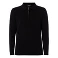 thumbnail image 6 of CAPO Egyptian Cotton Longsleeved Zip Polo Shirt, Black, 6 of 6