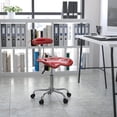 thumbnail image 2 of Pemberly Row Chaise de Bureau Pivotante Vibrante en Rouge Vin, 2 of 3