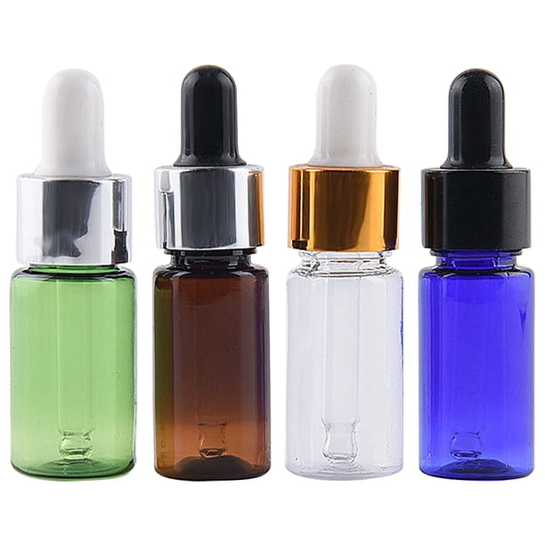 4 Uds botellas de plástico de aceite esencial botellas cuentagotas de Perfume botellas de plástico vacías para viajes