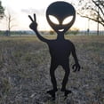 thumbnail image 4 of Arte de jardín extraterrestre con diseño de extraterrestre, estatua de pollo con decoración acrílica, estacas de pollo para jardín A, 4 of 8