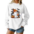 thumbnail image 5 of DORKASM Women Halloween Sweatshirt Crew Neck Lounge Plus Size Funny Print Hoodies Long Sleeve Loose Fit Fashion 2026 Ghost Graphic Sweatshirt Fall Pumpkin Costumes White 3XL, 5 of 7