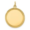 thumbnail image 6 of 14k Yellow Gold Solid Plain .027 Gauge Engravable Round Disc Charm Pendant, 6 of 7