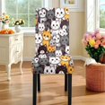 thumbnail image 3 of TSOVTHRID Cartoon Cats Print 7 Pcs Tablecloth and Chair Covers Set Stretchable Washable Table Cover and Seat Protector Slipcovers for Dining Room Kitchen Decor, 3 of 6