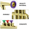 thumbnail image 3 of HOOWIFFY 1Pc Golden Plastic Saxophone Model Practical Simulation Musical Instrument, 3 of 7