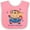 Pink and White, variant on Inktastic Monkey Girl 1st Hanukkah Girls Baby Bib