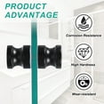 thumbnail image 6 of Uxcell Glass Shower Door Handle, Aluminum Alloy Back-to-Back Shower Door Knob for Bathroom Black, 6 of 7
