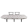 thumbnail image 3 of Paris Futon Couch, Romance Language Capital of Love Eiffel Heart Fashion City Girlish Print, Daybed with Metal Frame Upholstered Sofa for Living Dorm, Loveseat, Redwood Pearl Pink, by Ambesonne, 3 of 4