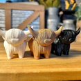 thumbnail image 1 of Cute Highlands Cow Figurine, Handmade Cow Ornament Decorations Highlands Cow Mini Statue Housewarming Decor Gifts, 1 of 4