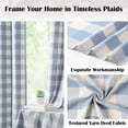 thumbnail image 4 of Buffalo Plaid Semi Sheer Curtains 84 Inches Long,Beige-Dusty Blue Buffalo Check Drapes for Bedroom Living Room,Farmhouse Gingham Window Treatment,Rod Pocket,40" Wx84 Lx2,Beige-Dusty Blue, 4 of 8