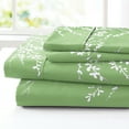 thumbnail image 3 of Collections Etc 4-Piece Foliage Bed Sheets and Pillowcases Set | Graceful Branch Design | Fitted Sheet, Flat Sheet, Pillowcases | Machine Wash, Polyester, 3 of 3