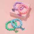 thumbnail image 4 of Dinosaur Bracelet Set Love Beaded Butterfly Bracelet Set Acrylic Colored Beaded Bracelet Friendship Bracelet Best Friend Bracelet Aesthetic Bracelet Y2k Bracelet Summer Bracelet, 4 of 5