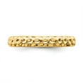 thumbnail image 4 of 925 Sterling Silver Stackable Gold-plated Ring Eternity Band Size 7, 4 of 6