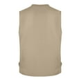 thumbnail image 3 of Men's Cargo Vest Casual Multiple Pockets Outdoor Work Vests Zipper Sleeveless V Neck Fishing Hiking Jacket Khaki XXXXL, 3 of 8