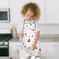 thumbnail image 4 of White Christmas Reindeer Pattern Kids Aprons for Girls and Boys,Adjustable Neck Strap Toddler Aprons for Kids Cooking Baking, 4 of 7